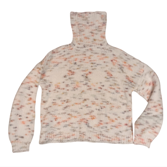 JESSICA SIMPSON WOMEN'S SIZE MEDIUM MULTI PASTEL COLORED TURTLE NECK SWEATER. - Picture 9 of 9